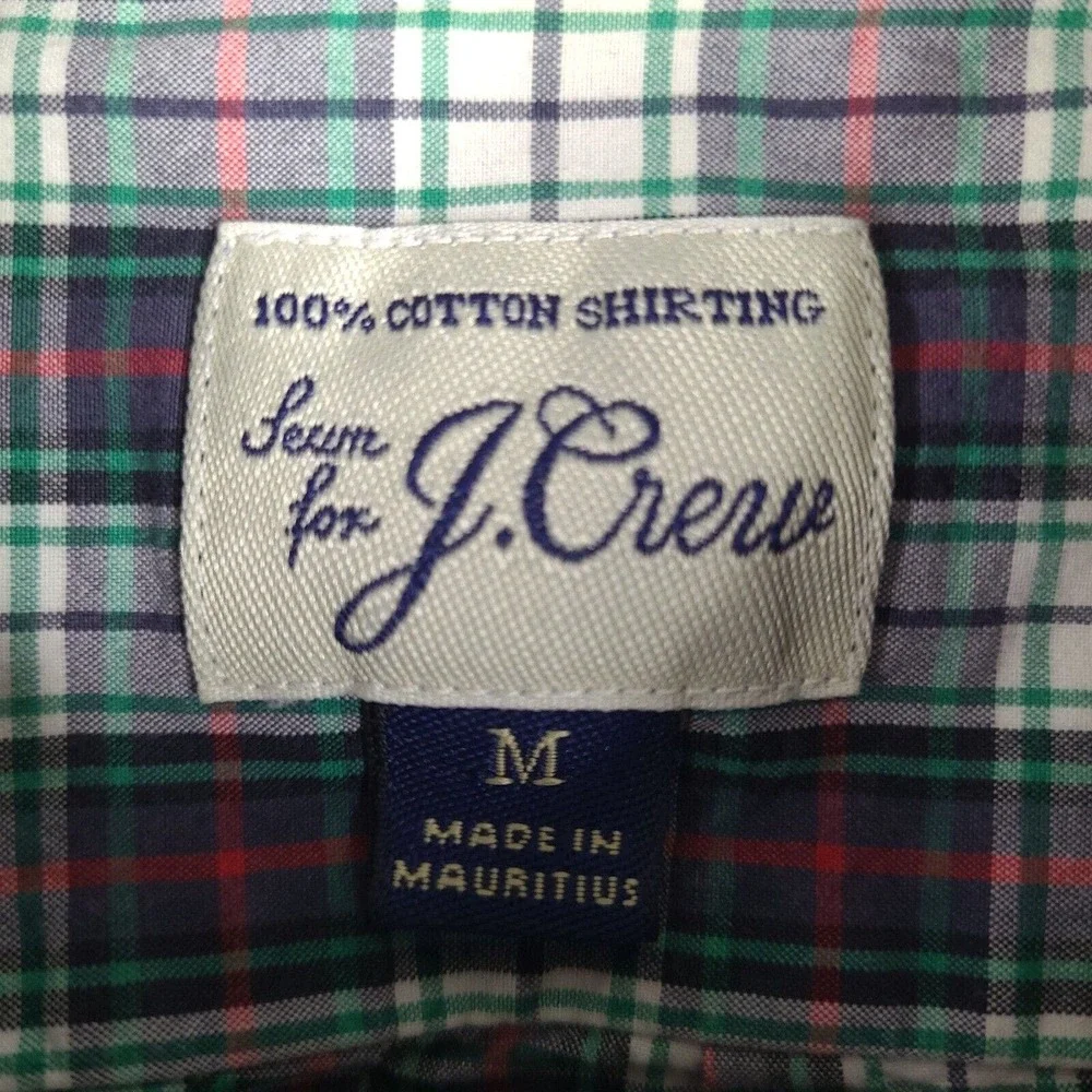 J Crew Shirt Mens Medium Classic Fit Plaid Button‎ Down Multicolor